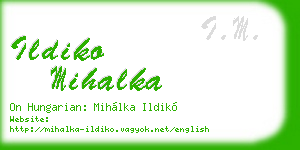 ildiko mihalka business card